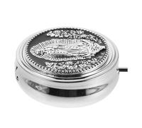 KICHOUSE Rosary Keepsake Box Metal Compact 3.5X3.5X2 Inch Elegant Storage for Christian Prayer Beads for Confirmation and Religious Souvenirs