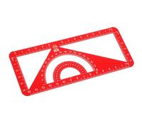 KICHOUSE Ruler Set Protractor Set Aluminum Alloy High-visibility Accuracy Measurement Tool for School and Personal Use Suitable for Teachers and Students
