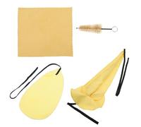 KICHOUSE Saxophone Suitable for Instrument Maintenance Cleaning Kit with Cotton Cloth and Natural Bristle Brush No Lint No Fading Random Color Can Put in Backpack or Suitcase