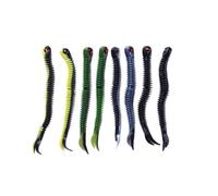 KICHOUSE Sea Fishing Soft Baits Kit 8Pcs Sandworm Lures 12.4Cm Extra Strong Tear Resistant for Carp and Bass Fishing Random Color