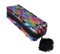 KICHOUSE Sequin Lady Makeup Bag Mermaid Pencil Pouch Glitter Bag Tidy Stationery Storage for Boys and Girls