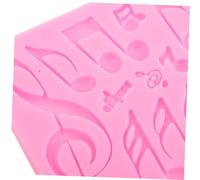 KICHOUSE Silicone Musical Candy Mold Nonstick Fondant Cake Decorating Tools for DIY Baking Chocolate Polymer Clay Craft Projects Party Decoration Pink