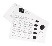 KICHOUSE Silicone Nail Polish Practice Pad Manicure Mat with Table Protector and Color Combo Testing Features White Nail Art Stamping Mat