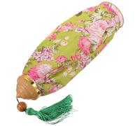 KICHOUSE Silk Hanging Oriental Lanterns Floral Pattern Outdoor Wedding Party Decoration Green Cloth Lanterns Smooth Texture Random Style