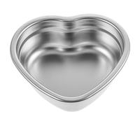 KICHOUSE Silver Heart Shaped Dish Stainless Steel Metal Serving Platter Creative Elegant Decorative Snack Plate for Storing Desserts and Candies in Tea Restaurant and Hotel