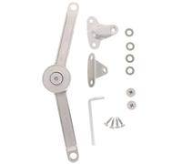 KICHOUSE Silver Zinc Alloy Lid Support Hinge with Strong Bearing Ability and Heavy Duty Design, Streamlined High-end Folding Lid Stay for Cabinet, Box, Or Wooden Box Use