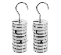 KICHOUSE Slotted Mass Chrome-plated Metal Weights with Hooks for Laboratory Balancing and Calibration Heavy Duty Slotted Weights Kit Compact for Experiments and Precision Measurements