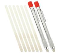 KICHOUSE Soapstone Marking Pen and Holder Kit with 6 Replacement Refills, Removable Welders Chalk for Steel, Aluminum, and Castings, 2pcs Set for Industrial Welding Marking