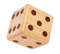 KICHOUSE Solid Wood Dice Game with Detailed Carved Faces Lightweight Dice for Home School Bar Party Entertainment Educational Supply Painted Natural Finish