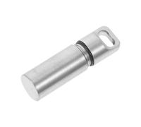 KICHOUSE Stainless Steel Airtight Pill Container Mini Portable Sealed Storage Box with Keychain for Outdoor Camping and Everyday Carry Survival Waterproof Case