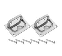 KICHOUSE Stainless Steel Boat Recessed Hatch Lift Handle Ring Pull with Screws Corrosion-resistant Flush Deck Hatch Pull for Yachts Heavy-duty Yacht Door Hardware