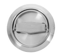 KICHOUSE Stainless Steel Recessed Pulls 2Pcs Flush Mount Hidden Handles with Lock for Sliding Door Cabinets in Brushed Finish