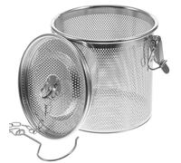 KICHOUSE Stainless Steel Seasoning Strainer Basket with Fixing Clip, Multipurpose Spice Filter for Brine and Soup, Household Food Strainer for Kitchen Cooking Random Style