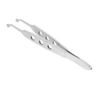 KICHOUSE Steel Meibomian Expressor and Tip Tweezers, Precision 3X4 Massage Tool for Eyelid Unblocking and Eye Care, Lightweight Portable Design for Men and Women’S Daily Use