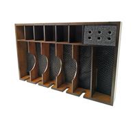 KICHOUSE Super Large Capacity Wooden Electric Shears Display Box Practical Hair Clipper Storage Tray with Rational Grid Design for Hair Salon