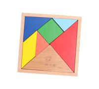KICHOUSE Tangram Wooden Jigsaw Puzzle for Educational Early Learning Activity for Various Shapes to Enhance Creativity and Observation Skills