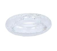 KICHOUSE Transparent Floating Sequin Swimming Ring Colorful Inflatable Pool Accessory PVC Water Party Float for Adults Lightweight Wear Resistant Design Random Color
