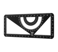 KICHOUSE Triangle Protractor Set Drawing Measurement Ruler Set Portable Aluminum Alloy with High-visibility Scale for School and Professional Use, for Painters and Teachers