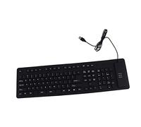 KICHOUSE Ultra-thin Folding Keyboard Roll up Usb Keyboard Silent Washable Portable Flat