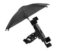 KICHOUSE Universal Adjustable Bike Phone Holder with Black Umbrella Sunshade, Shockproof Motorcycle Handlebar Mount for Electric Scooter and Outdoor Cycling Navigation