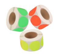 KICHOUSE Use First Stickers 3 Rolls Fluorescent Red Green Yellow Food Service Adhesive Labels for Restaurant Inventory Control and Food Storage Organization