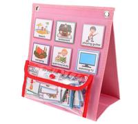 KICHOUSE Visual Schedule for Pink Management Planner Board with Cards Daily Responsibilities Chart for Bedtime Routine Organizer Home School Learning Aid to Foster Independence and Positive