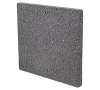 KICHOUSE Volcanic Stone Plate Tile: Grilling Stone for Steak Seafood - Volcanic Teppanyaki Grilling Tile - Lava Rock Cooking Plate - Teppanyaki Pan 6.7x6.7x0.7