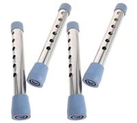 KICHOUSE Walker Adjustable Leg Extenders and 2 Pairs with 6-Level Height Adjustable Aluminum Alloy Tubes Anti-Slip Rubber Tips for Stable and Secure Walking at Home