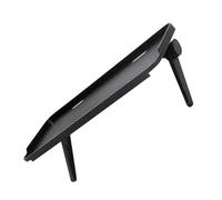 KICHOUSE Wall Mount Storage Holder for Router and Tv Stb, Punch-free Abs Wall Mounted Shelf Unique Stylish Design, Organising Home Storage Rack, Black Colour, Easy Installation