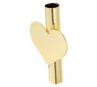 KICHOUSE Wall Mounted Mini Tube Wall Flowerpot Propagation Decor Golden Iron Heart Shape Chic Style Creative Design for Kitchen