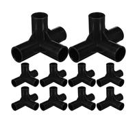 KICHOUSE Wardrobe Rack Connectors 10Pcs 16Mm Four-Way Tube Couplers, Sturdy Plastic Pole Joints for DIY Storage Cube and Portable Closet Accessories