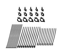 KICHOUSE Weatherproof Black Plastic Automotive Cable Zip Ties with Secure Fastening for Interior and Exterior Cabling, Sturdy Wire Retaining Clips for Auto Electrical Wire Management