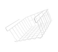 KICHOUSE White Iron Storage Rack Organizer for Clothes and Small Items, Polished Smooth Surface, Space Saving Design, under The Bed Or Bathroom Use