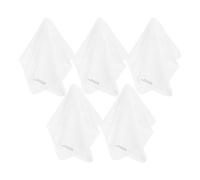 KICHOUSE White Microfiber Record Cleaning Cloths 5Pcs for Vinyl and CD Disc Care - Soft Polishing Cloths for Audio Equipment and Vehicle Use