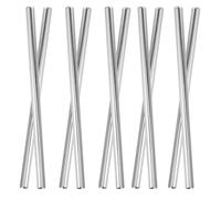KICHOUSE Wick Centering Tubes 10pcs Metal Stabilizer with Reusable Clamp for DIY Candle Projects and Craft Enthusiasts