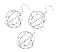 KICHOUSE Wild Bird Nesting Supply Holder 3Pcs Wire Basket Hanging Dispenser for Outdoor Backyard Nest Building Station