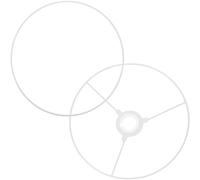 KICHOUSE Wire Lamp Shade Rings 2PCS 25cm Heavy Duty Metal Lamp Shade Frame for DIY Table Floor Lamps