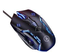 KICHOUSE Wired Silent Mouse with 6d Key Layout and Luminescent White Abs Design, USB Wired Mouse Featuring Mute Function and Better Adaptability to Large Screens for Gaming and Office Use
