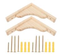 KICHOUSE Wood Corbels Shelf Brackets Triangular Support Brackets for Floating Shelves Decorative Wall-Mounted with Polished Surface Stable and Storage for Home and Cooking Area Office