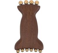 KICHOUSE Wood Therapy Massage Tool Verawood Facial Massager Tool Lightweight Ergonomic Design Chocolate Natural Wood Beads for Office Workers Daily Skincare Routines and On-the-go Beauty