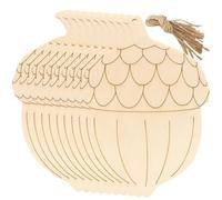 KICHOUSE Wooden Acorn Cutouts 20pcs Double-Sided Graffiti DIY Pine Cone Pendants for Hanging the Wall and Christmas Trees