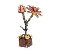 KICHOUSE Wooden Daisy Flower Puzzle DIY Building Kit Creative Floral Craft for Adults and Educational Hand-eye Coordination Decorative Bouquet for Home and Holiday Display