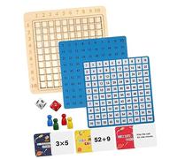 KICHOUSE Wooden Early Learning Multiplication Addition Board Counting Game Educational Montessori for Preschool Learning Development for Birthdays Christmas