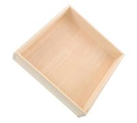 KICHOUSE Wooden Kids Sandbox Toy 25x25x6cm Square Sand Storage Box for Indoor Pretend Play and Montessori Sensory Activities