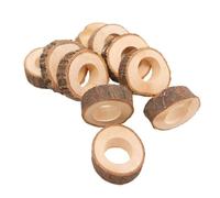 KICHOUSE Wooden Napkin Ring Holders for Thanksgiving Dinner 12pcs Set Party Dies Napkin Ring Decorations for Table