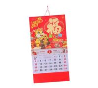 KICHOUSE Year of Horse Chinese Zodiac Calendar with Monthly Fu Character Lunar Year Wall Hanging Planner for Spring Festival Home Decor Efficient Yearly Organizer