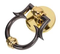 KICHOUSE Zinc Alloy Door Pull Handle Front Door Knocker Gold Finish with Simple Installation Hardware 4.33X4.06X1.50 Inch European Style