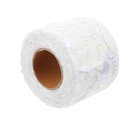 Kichvoe 1 Roll Embroidered Sequin Ribbon Floral Voile Ribbon Delicate Polyester Wear Resistant Portable for Friends Who Enjoy DIY Birthday Crafting
