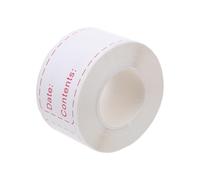 Kichvoe 1 Roll Food Storage Labels Date Content Label Stickers Raflacoat Self-Adhesive Easy to Peel Removable for Grocery Stores and Restaurants 150pcs
