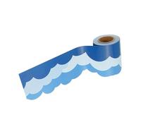 Kichvoe 1 Roll of Blue Cloud Shaped Bulletin Board Border Sticker Made of Coated Paper Adhesive, Versatile Decoration That Can Be Cut to Fit Size, for Classroom Or Bulletin Board Use
